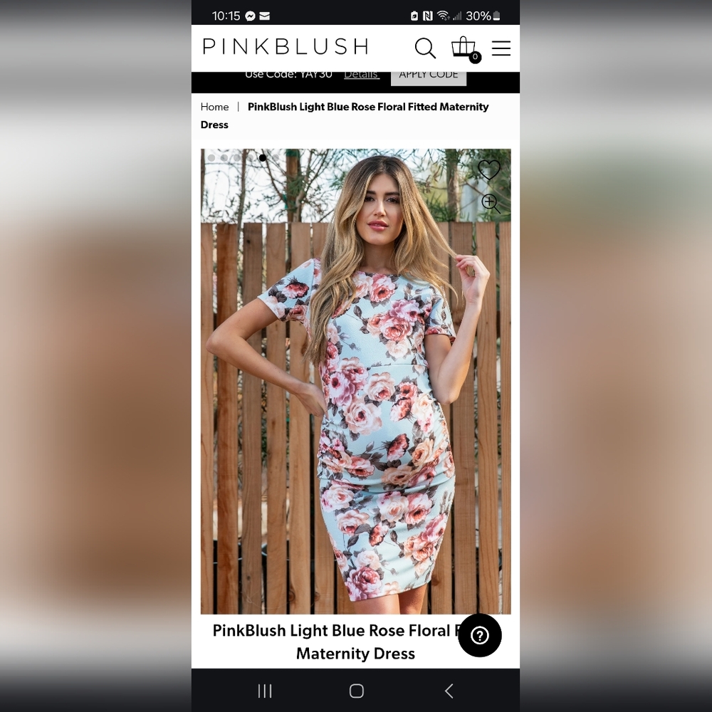 Pink blush maternity bodycon dress